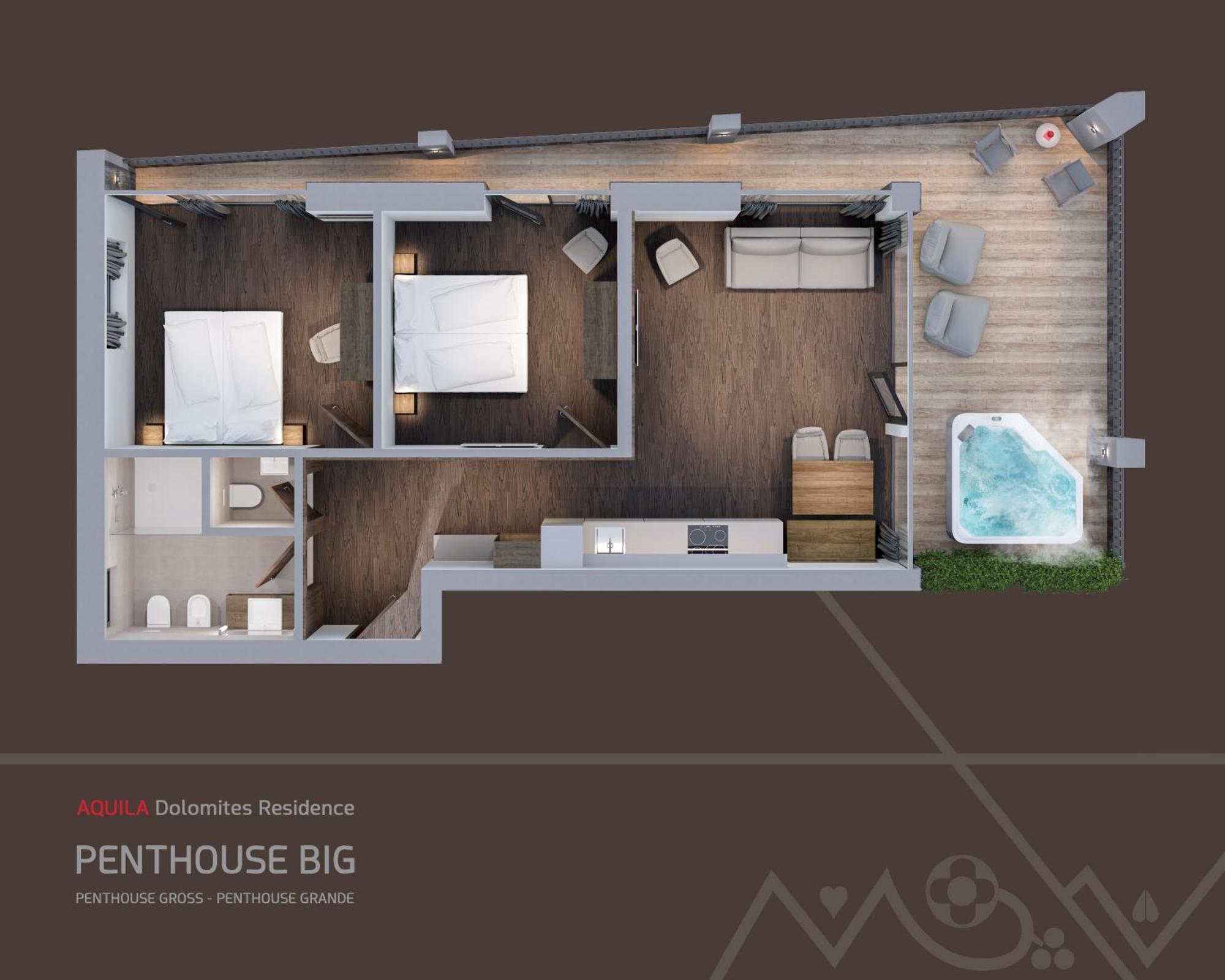 Aquila Dolomites Residence โอติเซ ภายนอก รูปภาพ